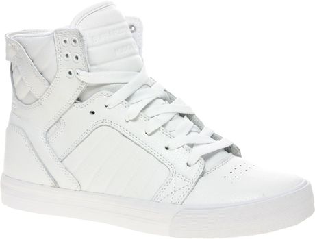 Supra Skytop Hi Top Trainers in White for Men | Lyst
