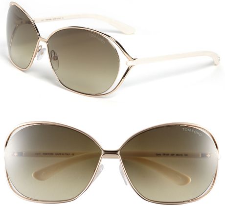 Tom ford womens gold metal sunglasses #4