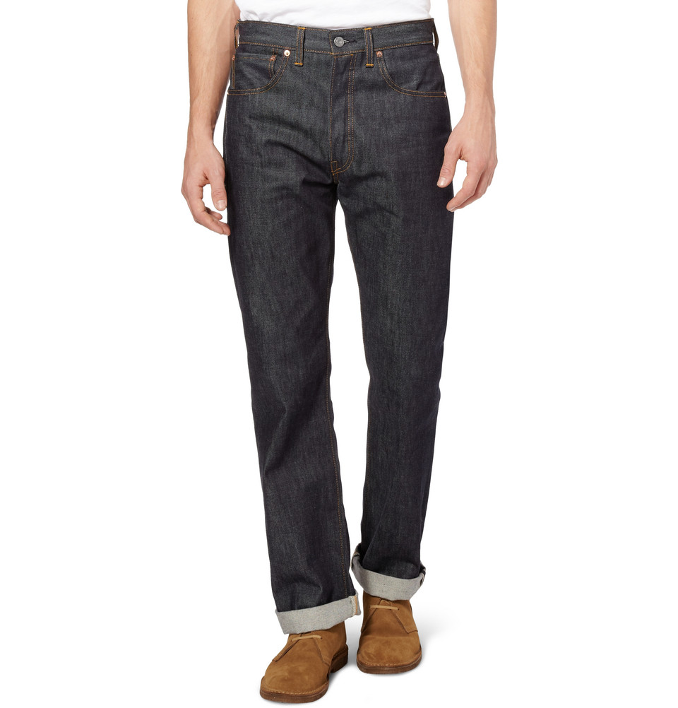 Levi's 501 Shrink-To-Fit Selvedge Denim Jeans in Blue for Men | Lyst