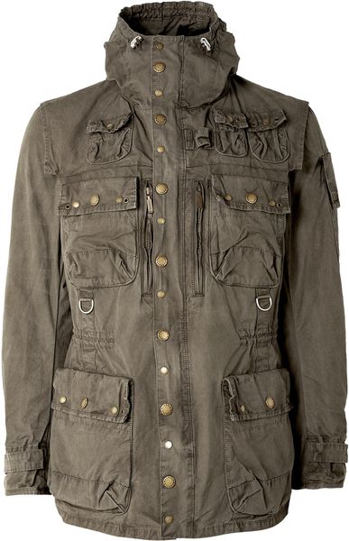 Barbour To Ki To Olive Vintage Cotton Hunting Parka in Green for Men ...