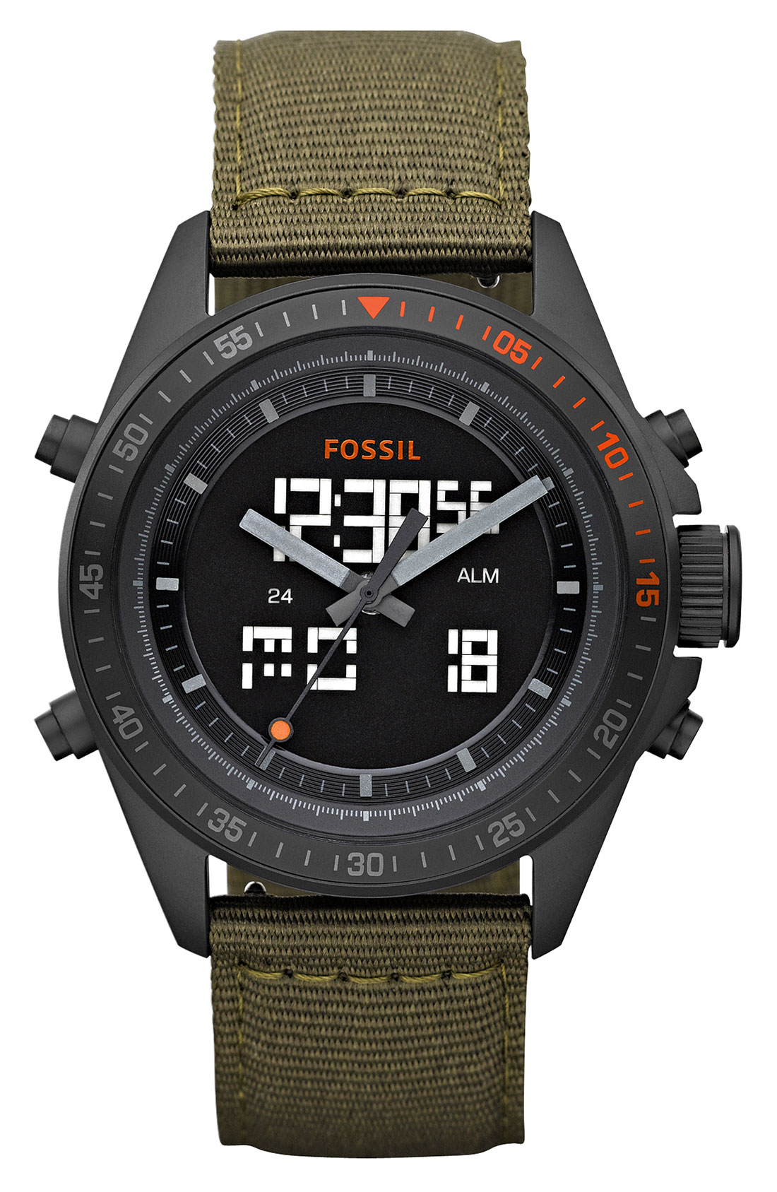 Fossil Decker Dual Display Watch in Green for Men | Lyst