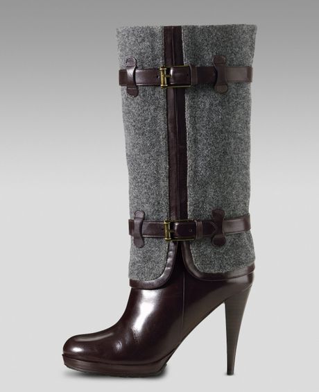 Cole Haan Air Kennedy Buckle Boot in Gray (dk chocolate grey) | Lyst
