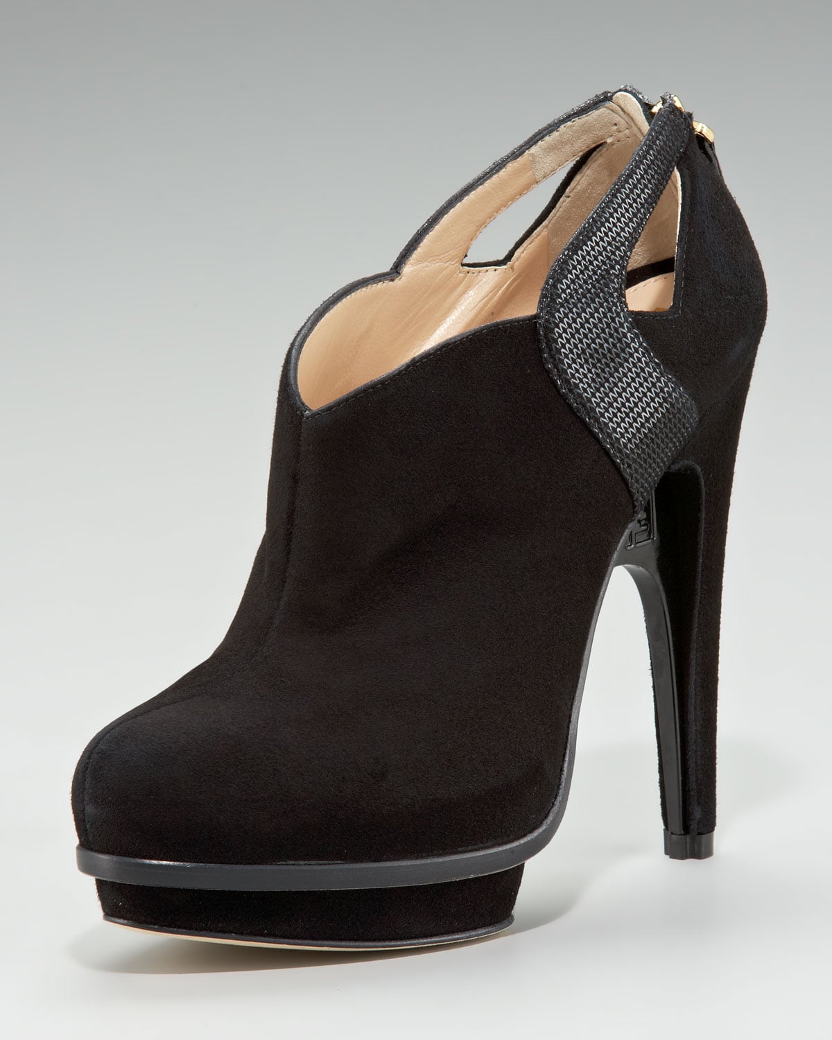 suede platform booties
