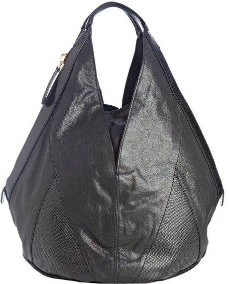 Givenchy Black Textured Calfskin Tinhan Hobo in Black | Lyst