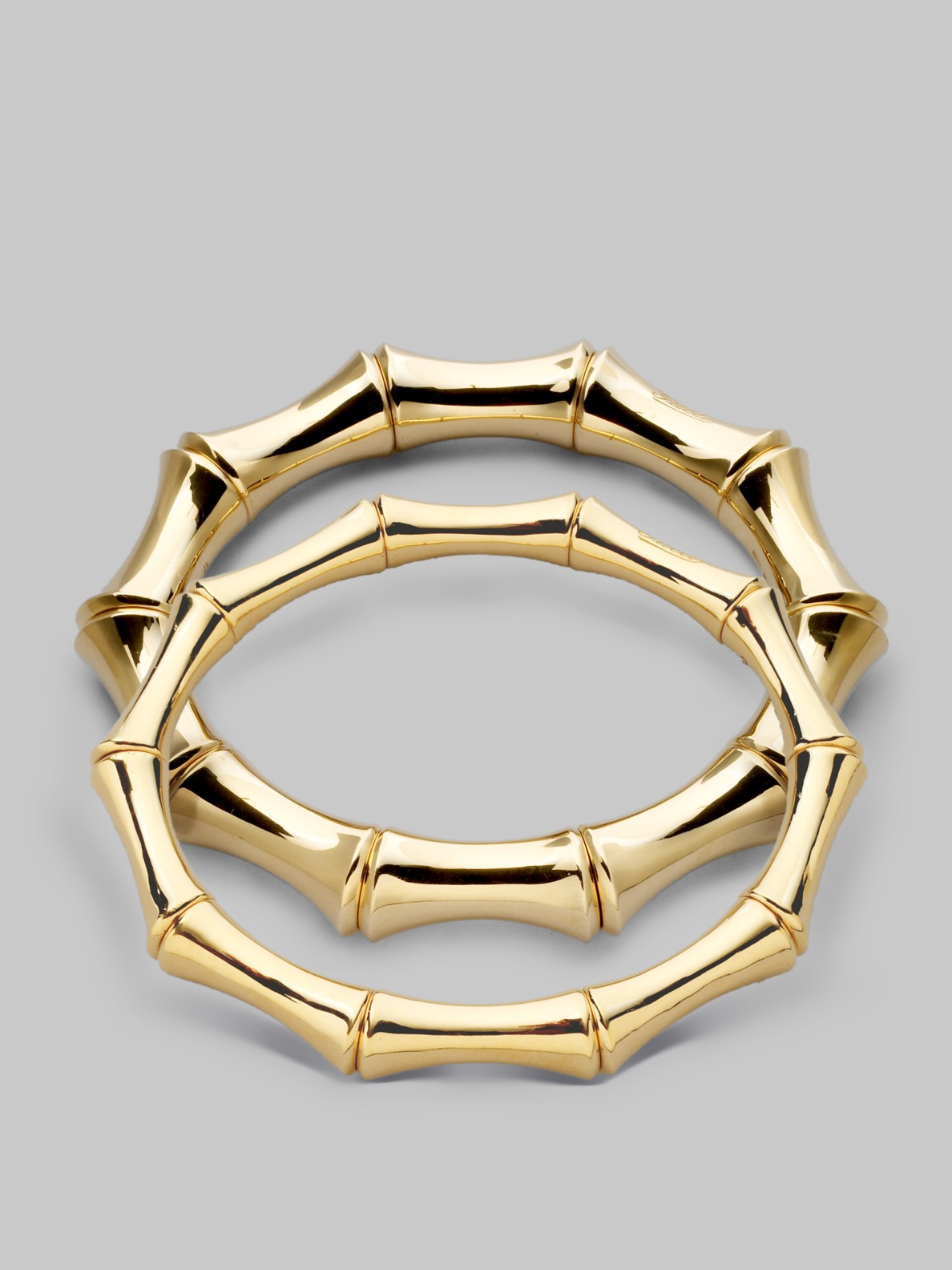 Lyst Gucci 18k Yellow Gold Large Bamboo Bracelet In Metallic Gallery
