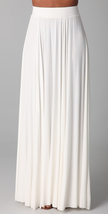 Rachel pally Seam Rib Maxi Skirt in White | Lyst