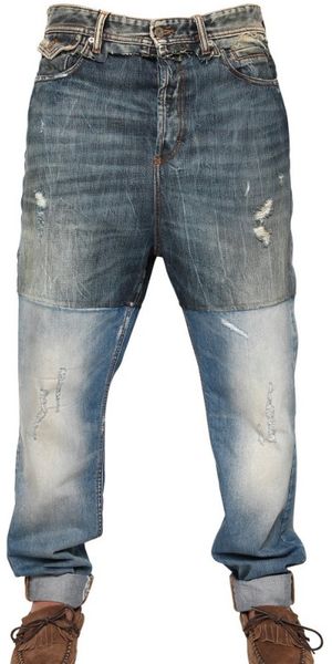 D&g Denim Patchwork Ultra Baggy Jeans in Blue for Men | Lyst