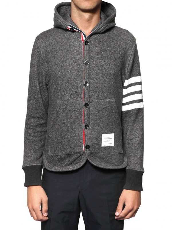 Thom browne iCottoni iFleecei Cardigan iSweatshirti in Gray for 