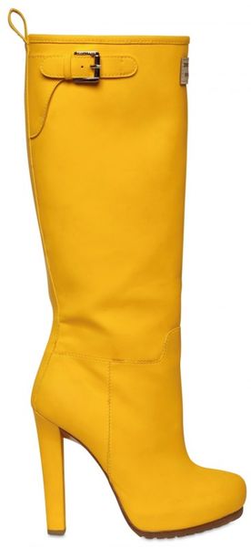 yellow leather boots mens