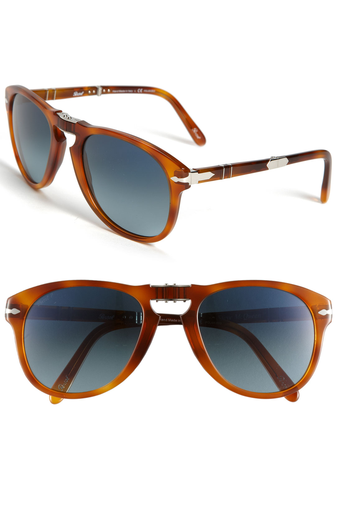 Persol Folding Frame 'Steve Mcqueen' Sunglasses in Brown | Lyst