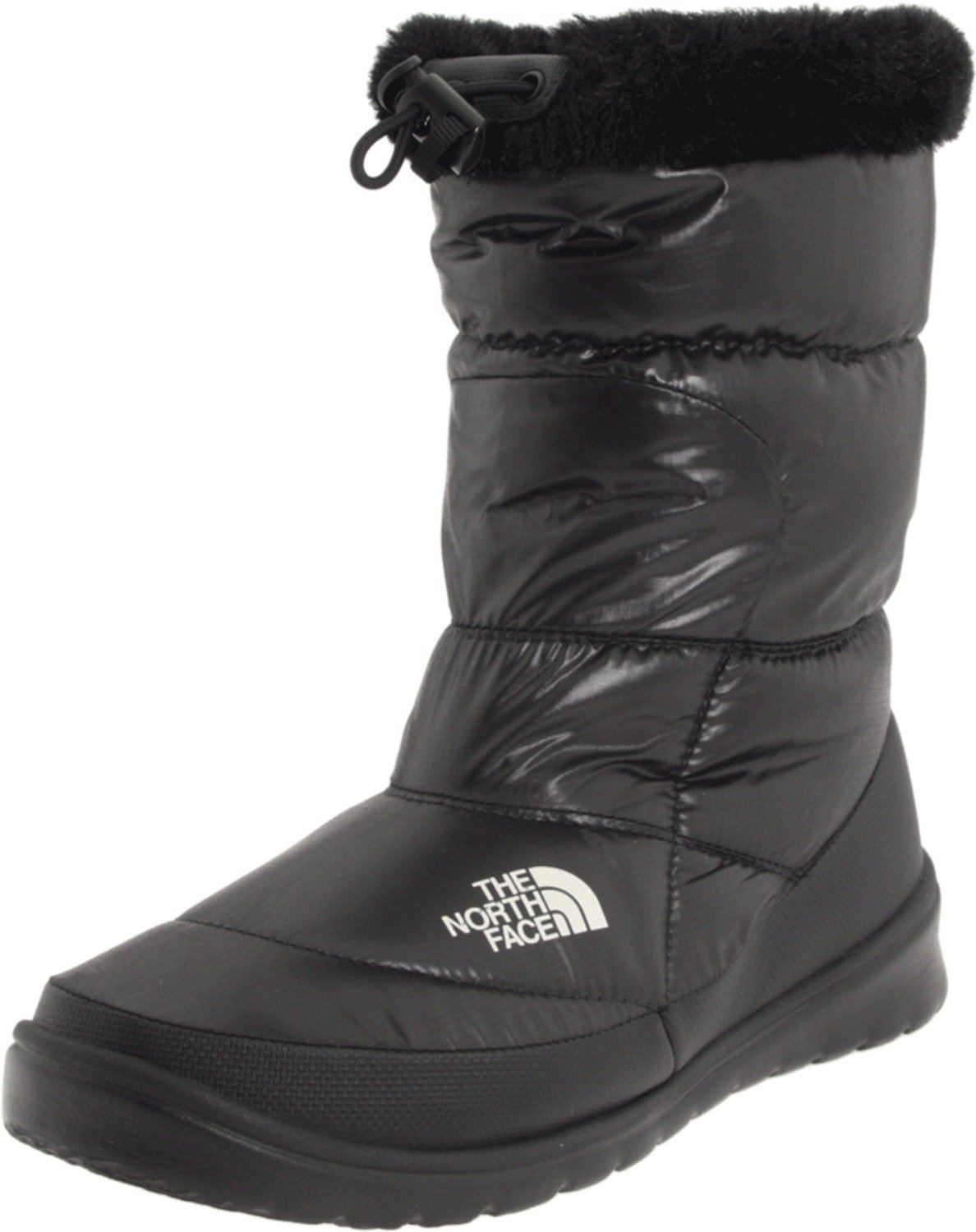 The North Face Womens Nuptse Bootie Fur Iv Insulated Boot in Black ...