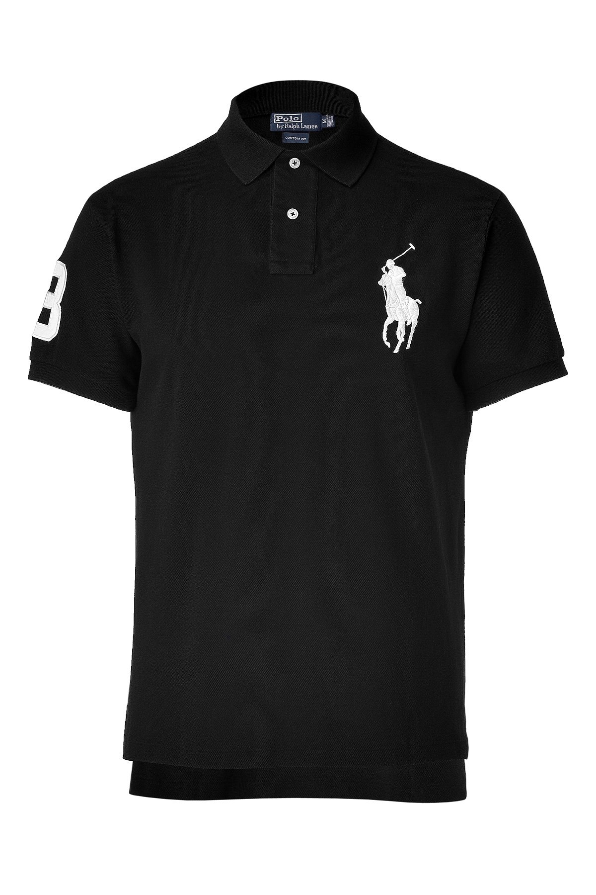 Lyst - Polo Ralph Lauren Black Solid Weathered Mesh Polo Shirt in Black ...