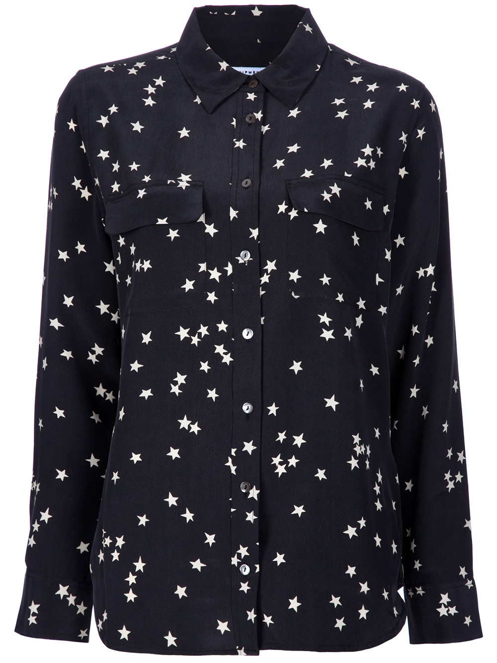 Equipment Black Silk Star Shirt in Black | Lyst