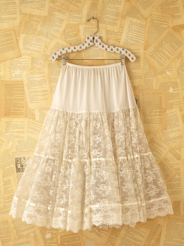 Free people Vintage Lace Princess Skirt in White | Lyst