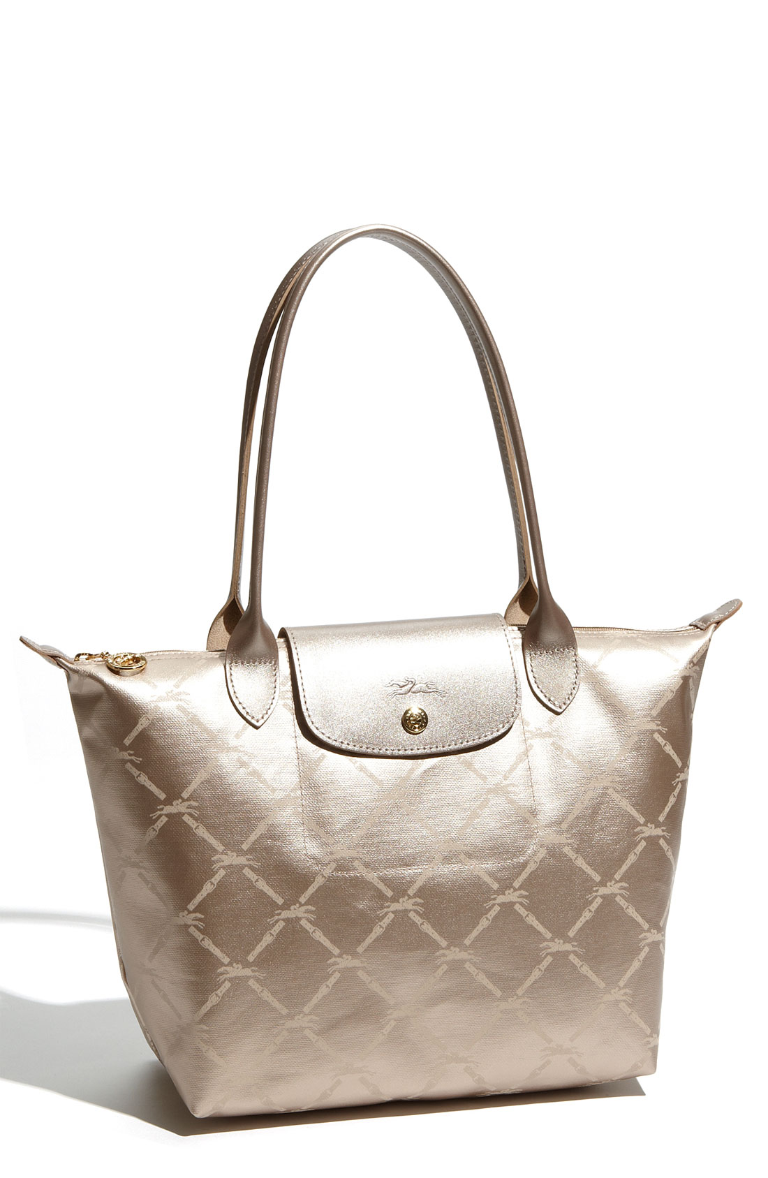 Longchamp Shoulder Bag Metallic Medium in Metallic Lyst