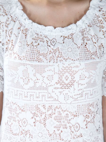 Etoile Isabel Marant Crochet Dress in White | Lyst