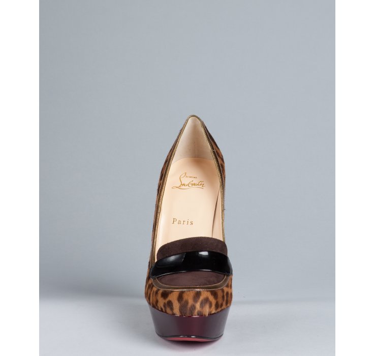 best louboutin replica shoes - Christian louboutin Leopard Print Pony Hair Trotitella 140 Loafer ...