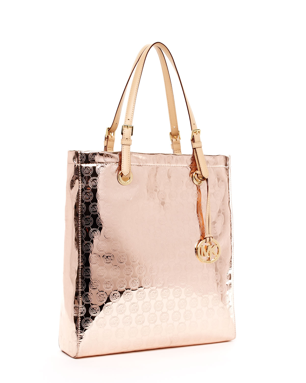 Lyst Michael Kors Jet Set Monogram North South Item Tote Rose Gallery