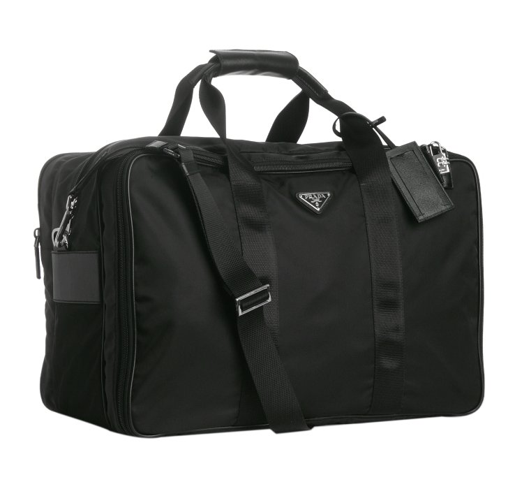 Prada Black Nylon Large Travel Bag in Black for Men | Lyst