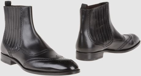 Sergio Rossi Ankle Boots in Black for Men | Lyst