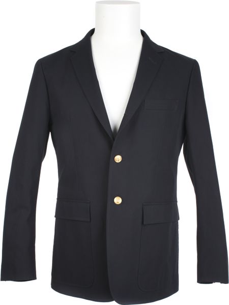 Thom Browne Deconstructed Twill Cotton Navy Blazer Jacket in Blue for ...