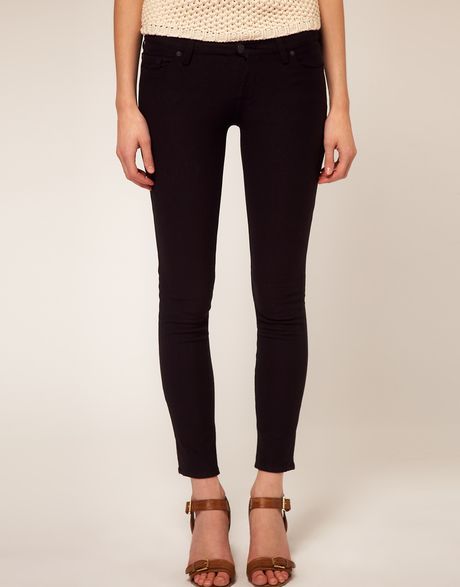 7 For All Mankind Gwenevere Skinny Jean in Black | Lyst