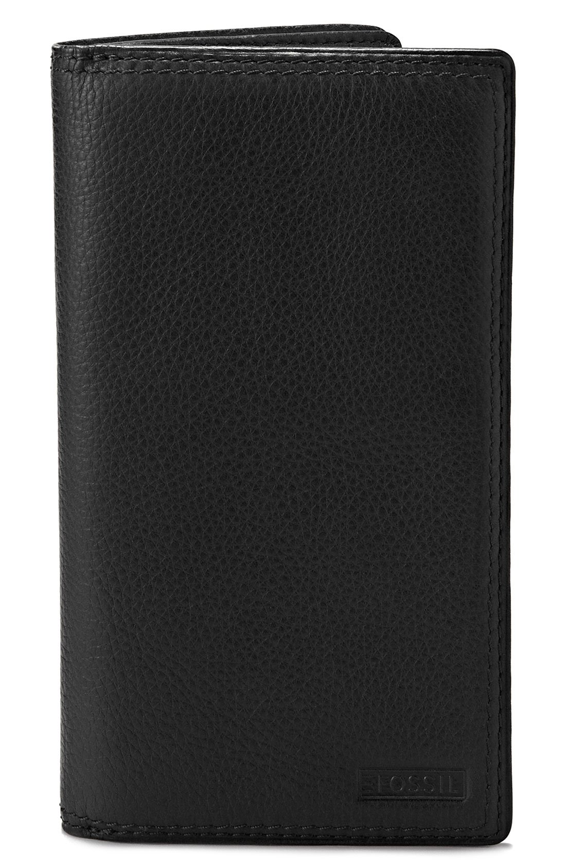 Fossil Midway Checkbook Wallet in Black for Men | Lyst