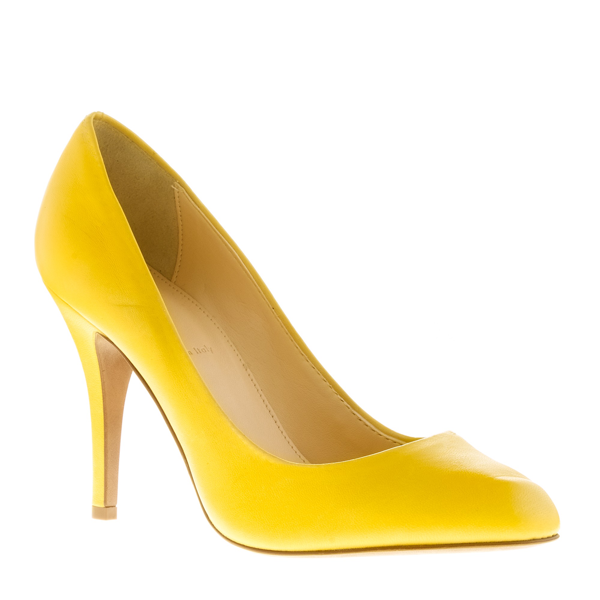 J.crew Mona Leather Pumps in Yellow | Lyst