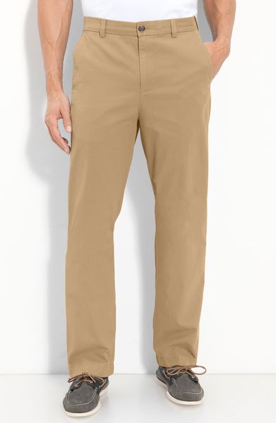 Brooks Brothers Clark Flat Front Twill Chinos in Khaki for Men | Lyst