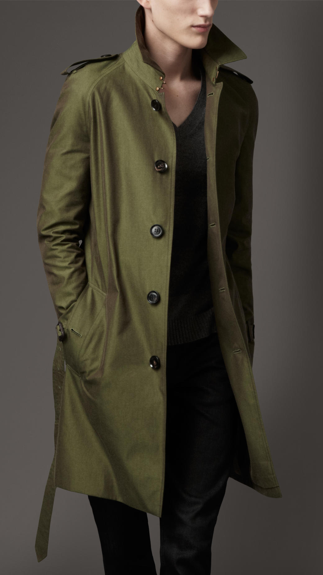 Lyst - Burberry Classic Cotton Trench Coat in Green for Men