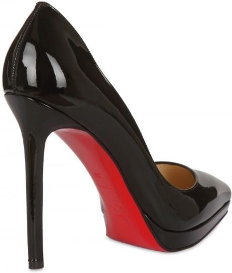 Christian Louboutin 120mm Pigalle Plato Patent Pumps in Black | Lyst
