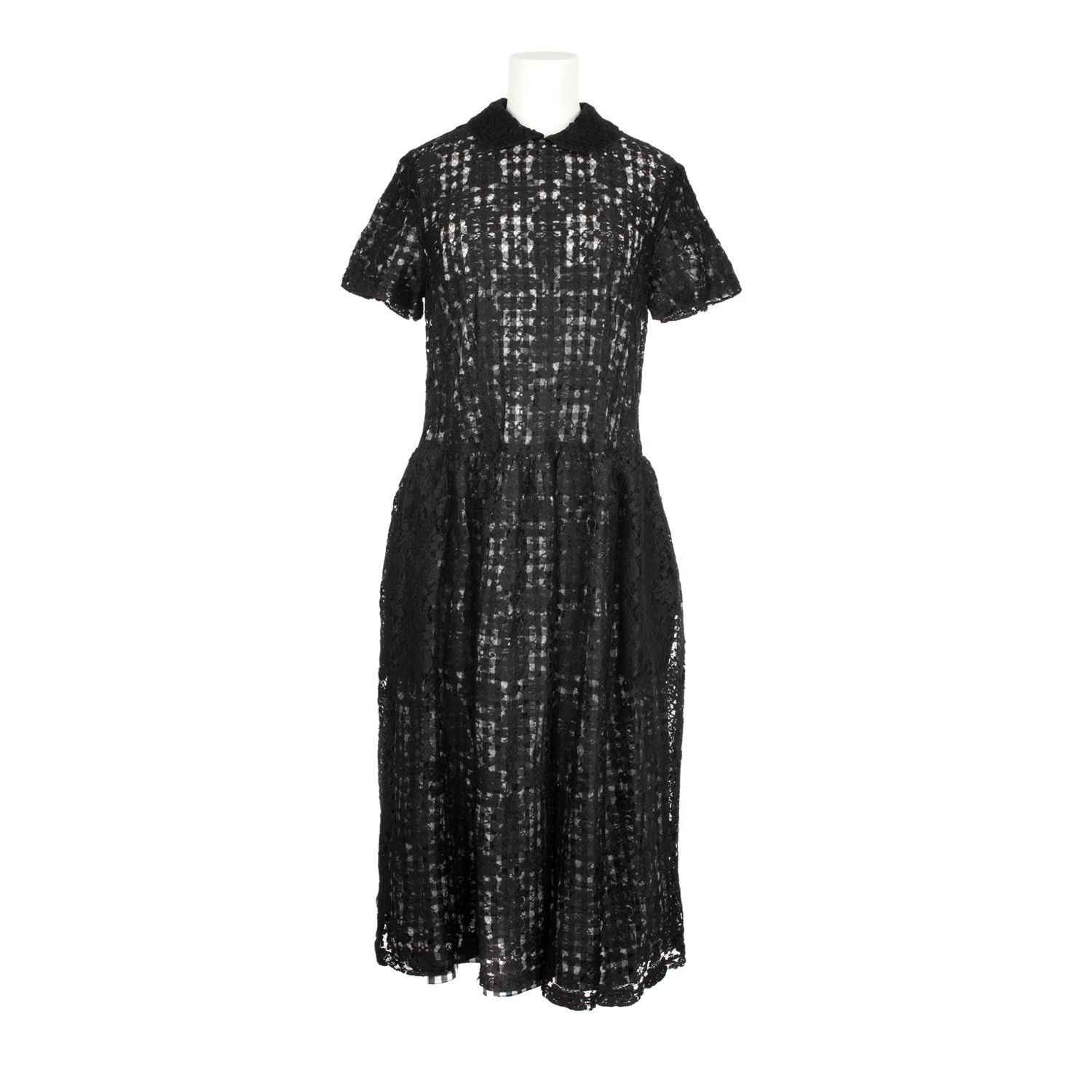 Comme Des Garçons Black Lace Dress in Polyester with A Black and White ...
