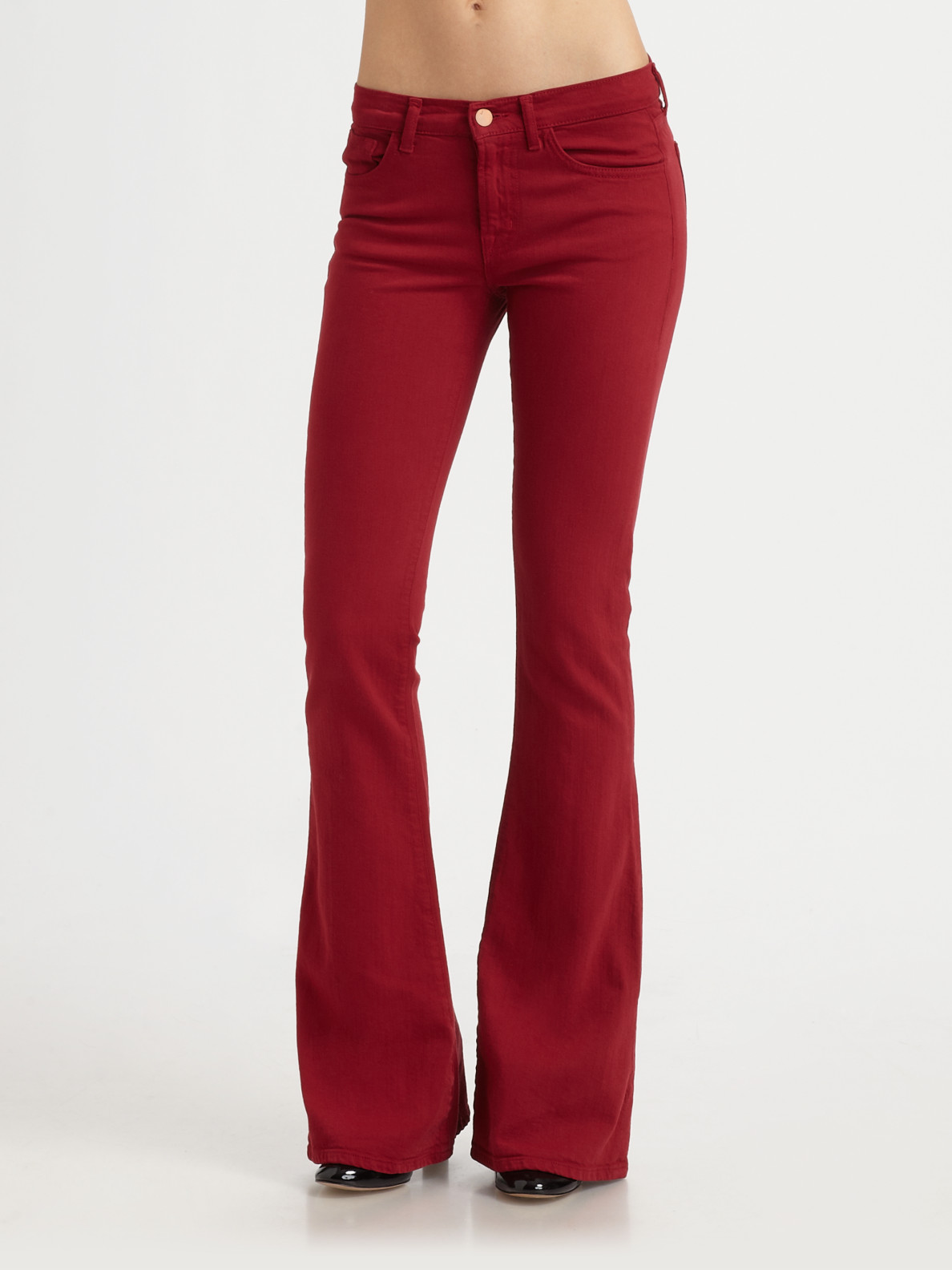 Lyst - J Brand Martini Mid-rise Flare Pants in Brown