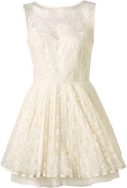 Topshop Vicky Dress By Jones and Jones** in White (cream) | Lyst