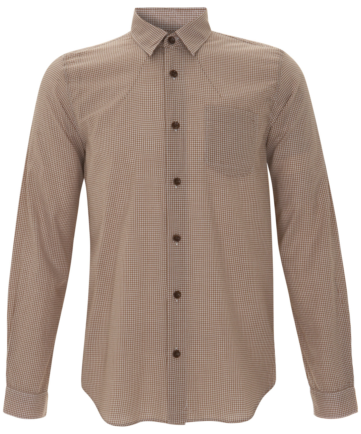 Lyst Folk Brown Gingham Two Pocket Shirt in Brown for Men