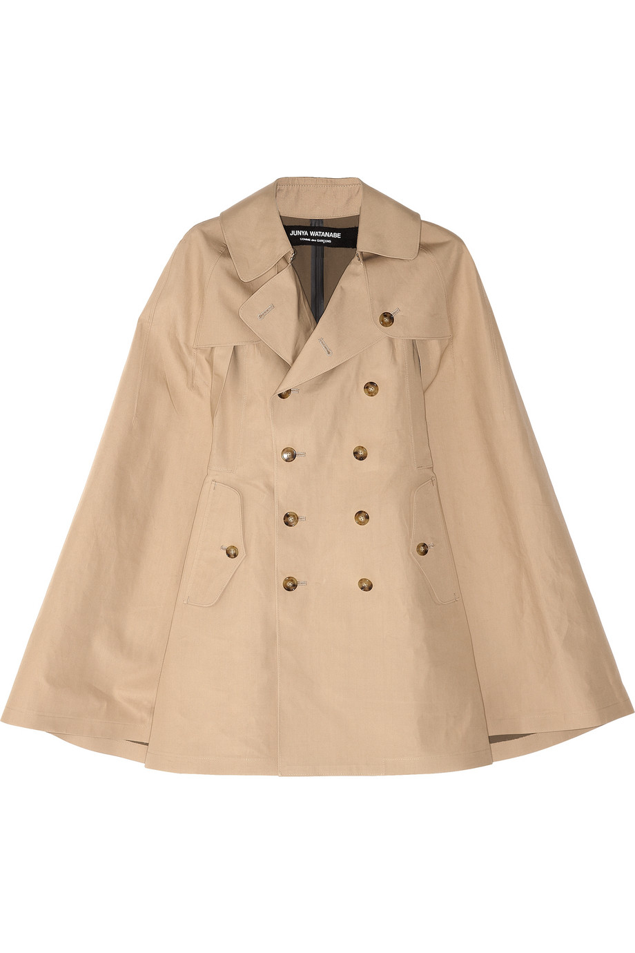 Lyst - Junya Watanabe Double-Breasted Cotton Cape in Natural