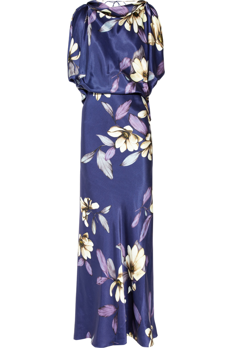 printed silk gown design