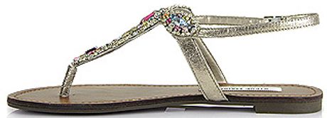 Steve Madden Glaare - Multi Colored Jeweled Thong Flat Sandal in ...