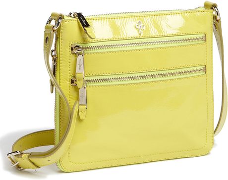 Cole Haan Jitney Sheila Patent Leather Crossbody Bag in Yellow ...