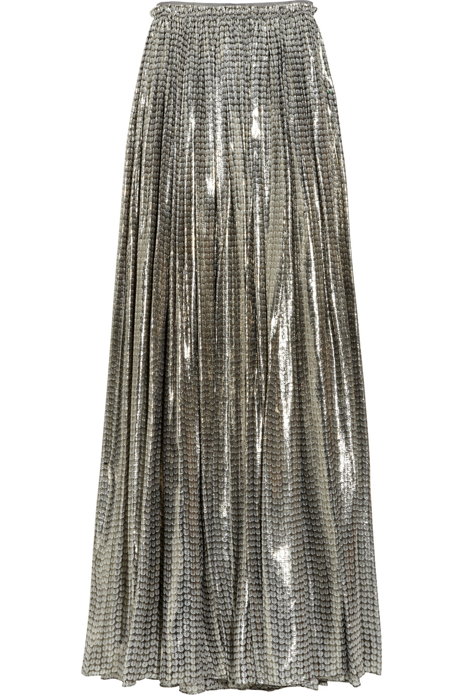 Lyst Lanvin Printed Silk Blend Lamé Maxi Skirt In Metallic 7553