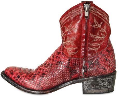 Mexicana Red Embroidered Boots in Red | Lyst