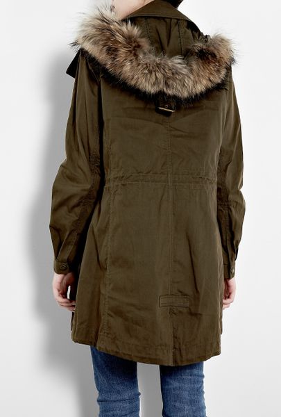 Burberry Brit Olive Green Parka Coat in Green (olive) | Lyst