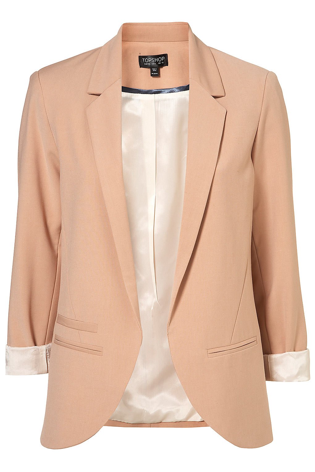 Lyst - Topshop Peach Boyfriend Blazer in Orange