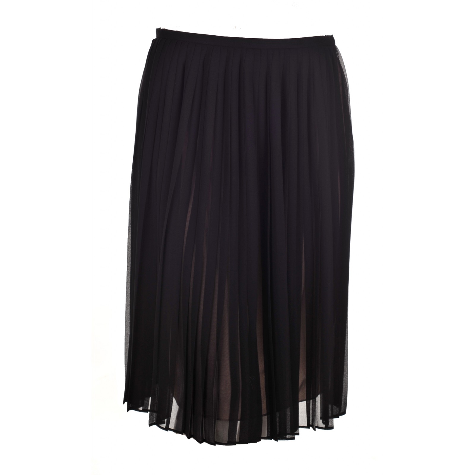 Hoss Intropia Black Chiffon Pleated Skirt in Black | Lyst