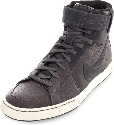  Nike Flytop  Air Leather Hi Top Sneakers in Gray for Men 