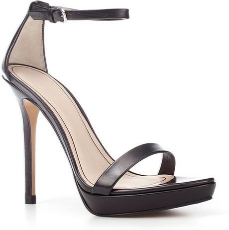 Zara Thin Strap Sandals in Black | Lyst