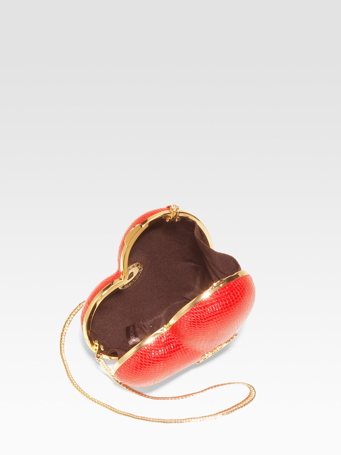 Love moschino Heart Shaped Leather Evening Bag in Red Lyst