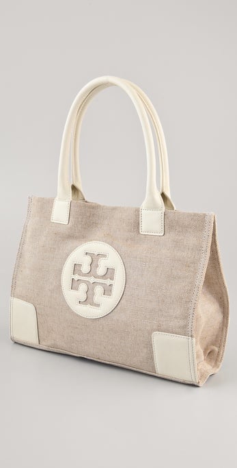 Tory burch Mini Ella Tote in Natural | Lyst