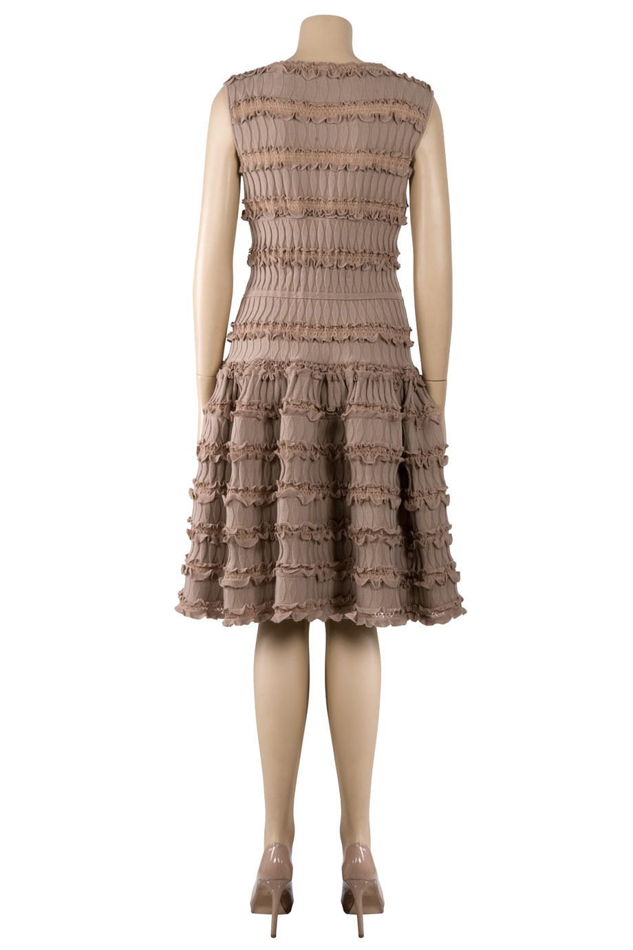 frill knit dress