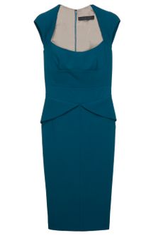 Elie Saab Short Sleeve Beaded Dress in Blue | Lyst